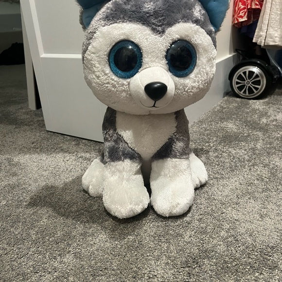 Ty Other - Ty Gray and White Stuffed Animal Husky